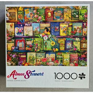 Buffalo Games Vintage Summer Books 1000 pc Aimee Stewart Complete 2022